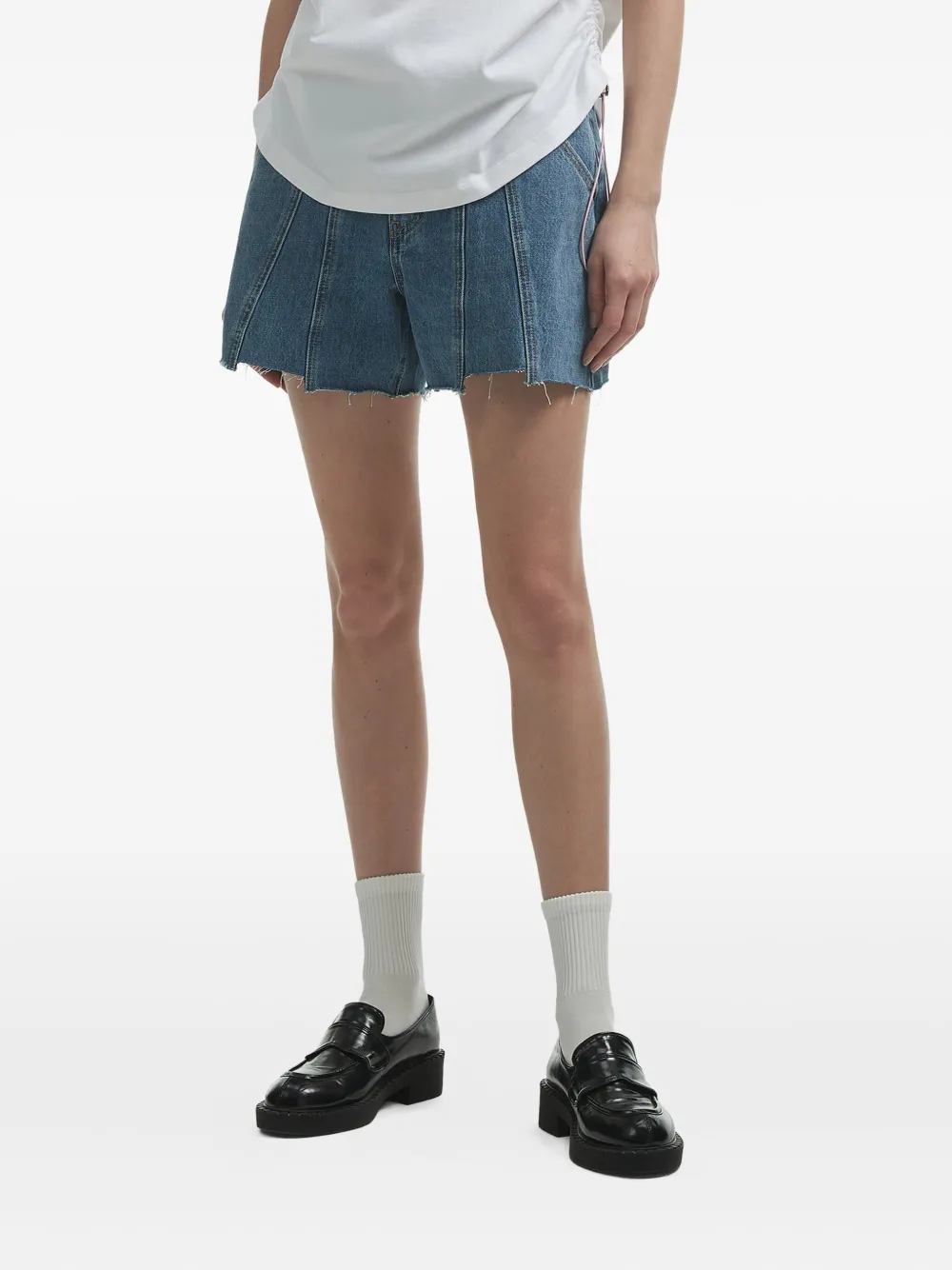 b+ab contrast-stitching denim shorts | Short & Mini Shorts | Image 2