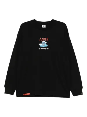 AAPE BY *A BATHING APE® long-sleeve T-shirt | Black | FARFETCH
