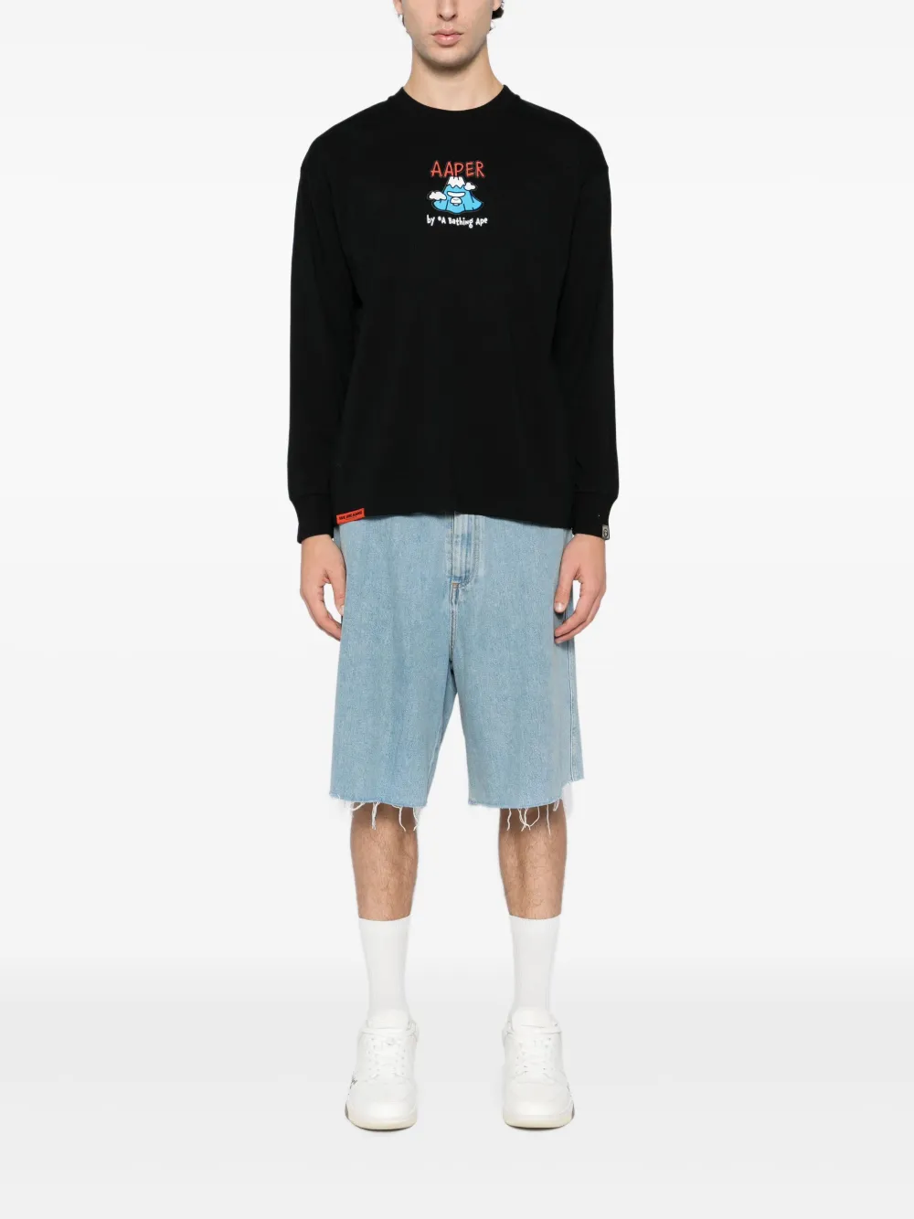 Aape By A Bathing Ape Screen-printed T-shirt In Black