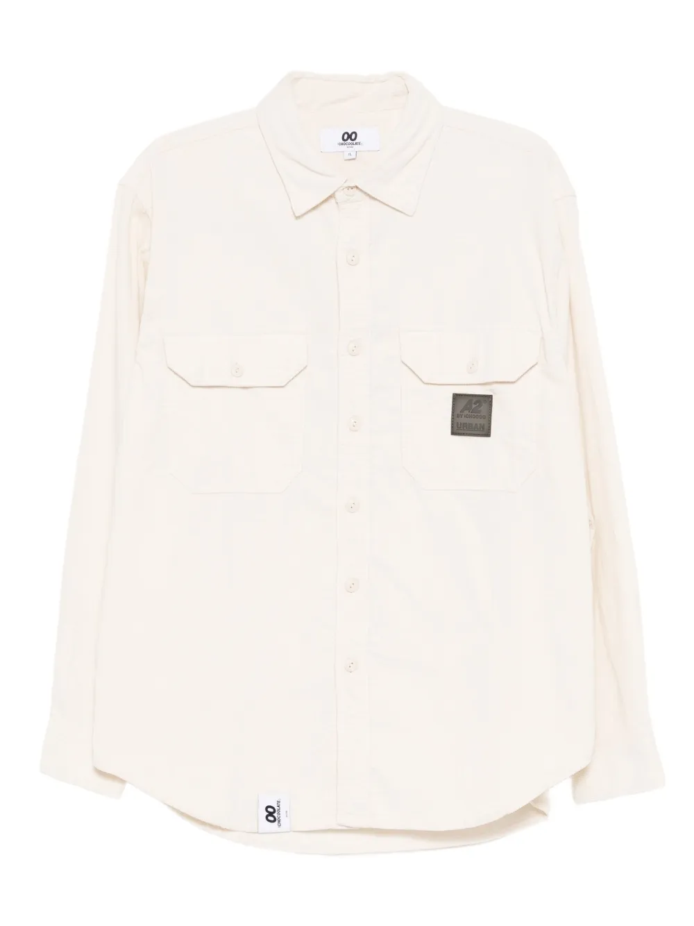 CHOCOOLATE logo-patch shirt | Neutrals | Image 1