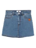 CHOCOOLATE logo-patch denim skorts - Blue
