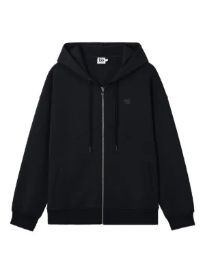 Miu Miu Cotton Fleece zip-front Hoodie | Blue | FARFETCH