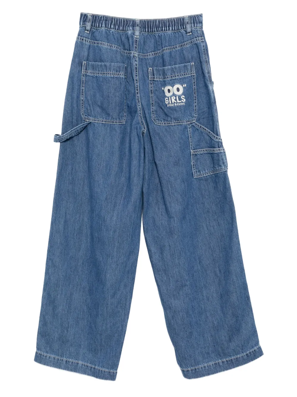 CHOCOOLATE Jeans met wijde pijpen - Blauw