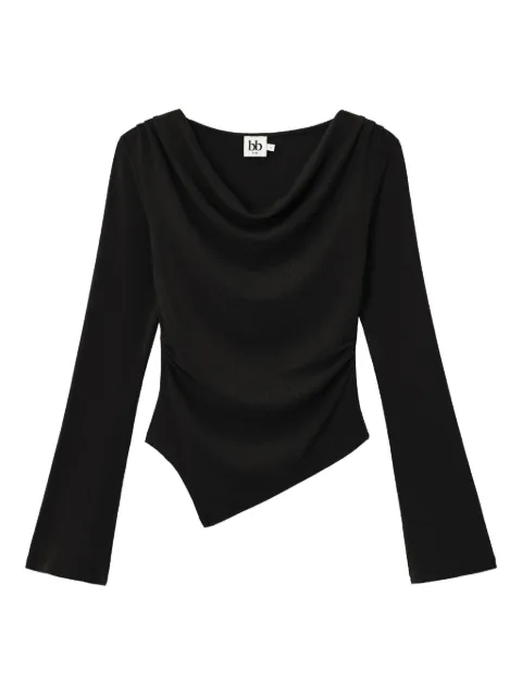 b+ab cowl-neck asymmetric top