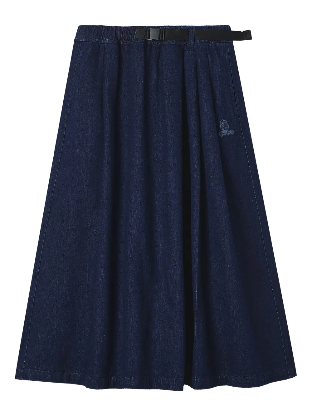 FINGERCROXX pleated buckle-fastening midi skirt | Blue | Image 1