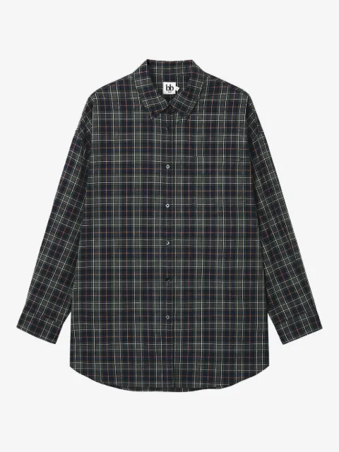 b+ab checked-pattern cotton shirt