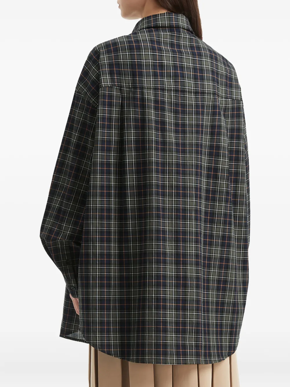B+ab Checked-pattern Cotton Shirt In Multi