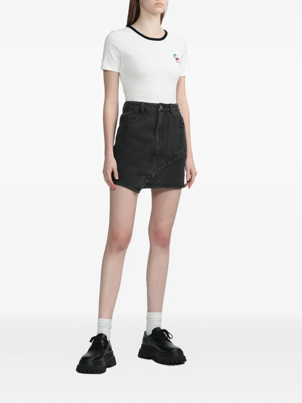 b+ab cherry-embroidered ribbed top | T-Shirts & Jersey Shirts | Image 2