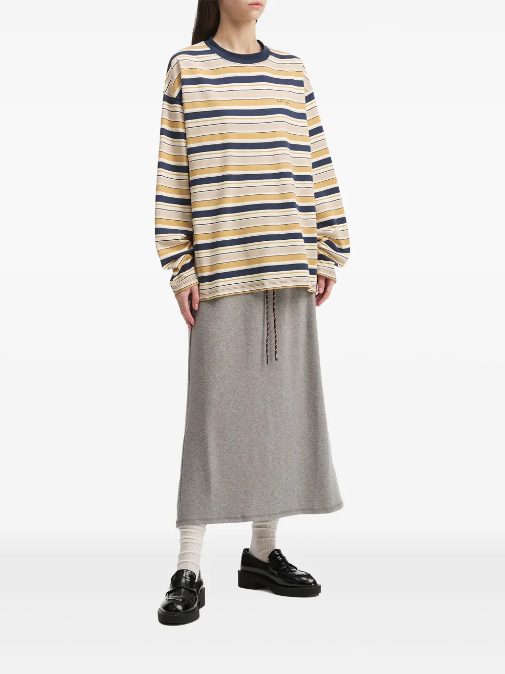 tout a coup embroidered-logo stripe-pattern T-shirt | T-Shirts & Jersey Shirts | Image 2