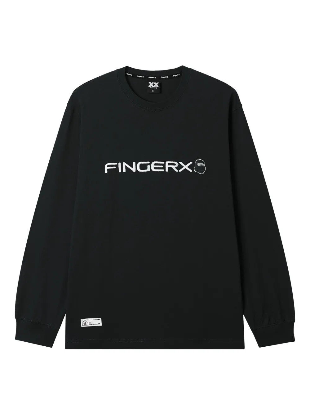 FINGERCROXX embroidered long-sleeve top | Black | Image 1