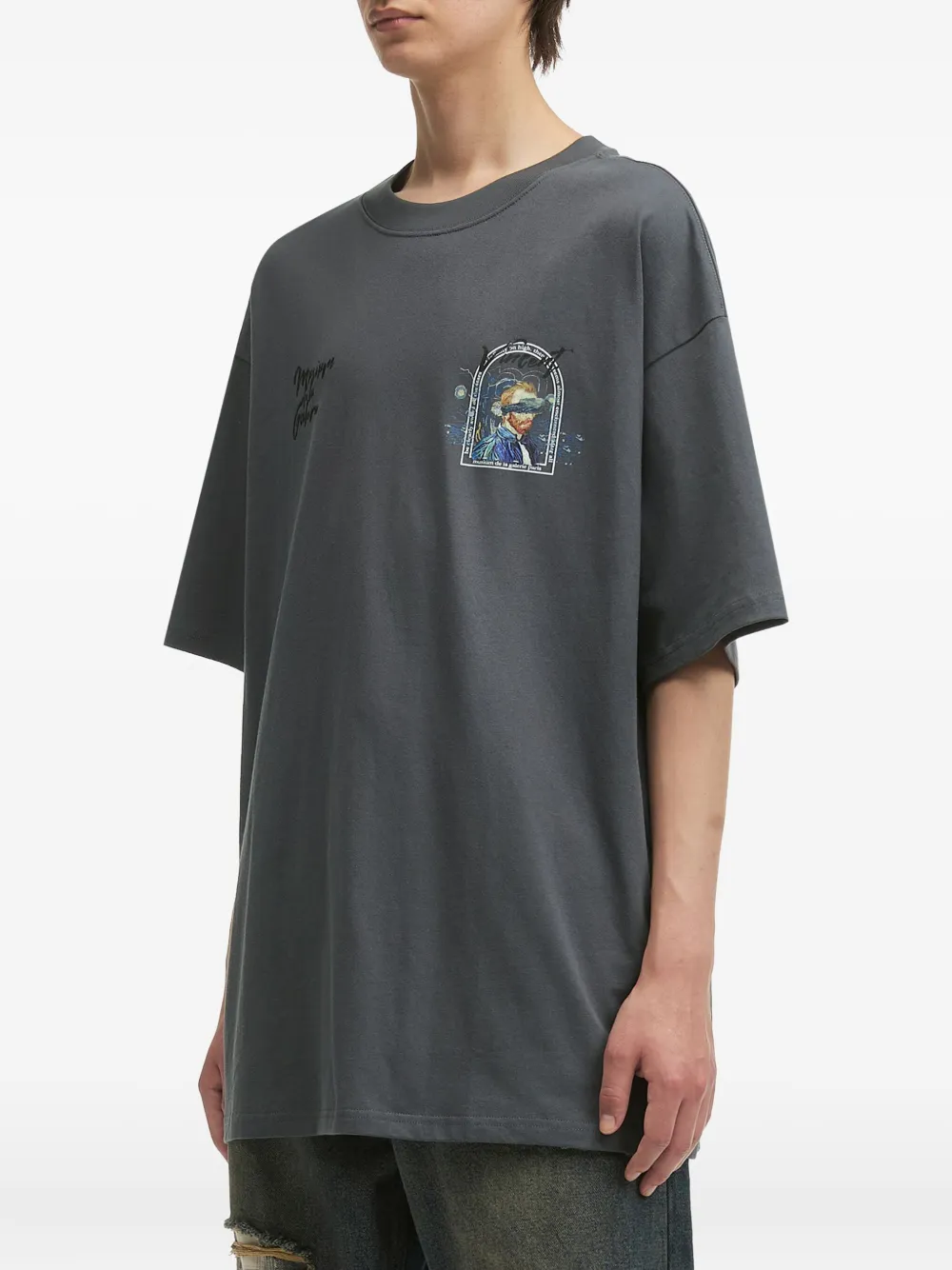 Musium Div. Face-print T-shirt In Gray