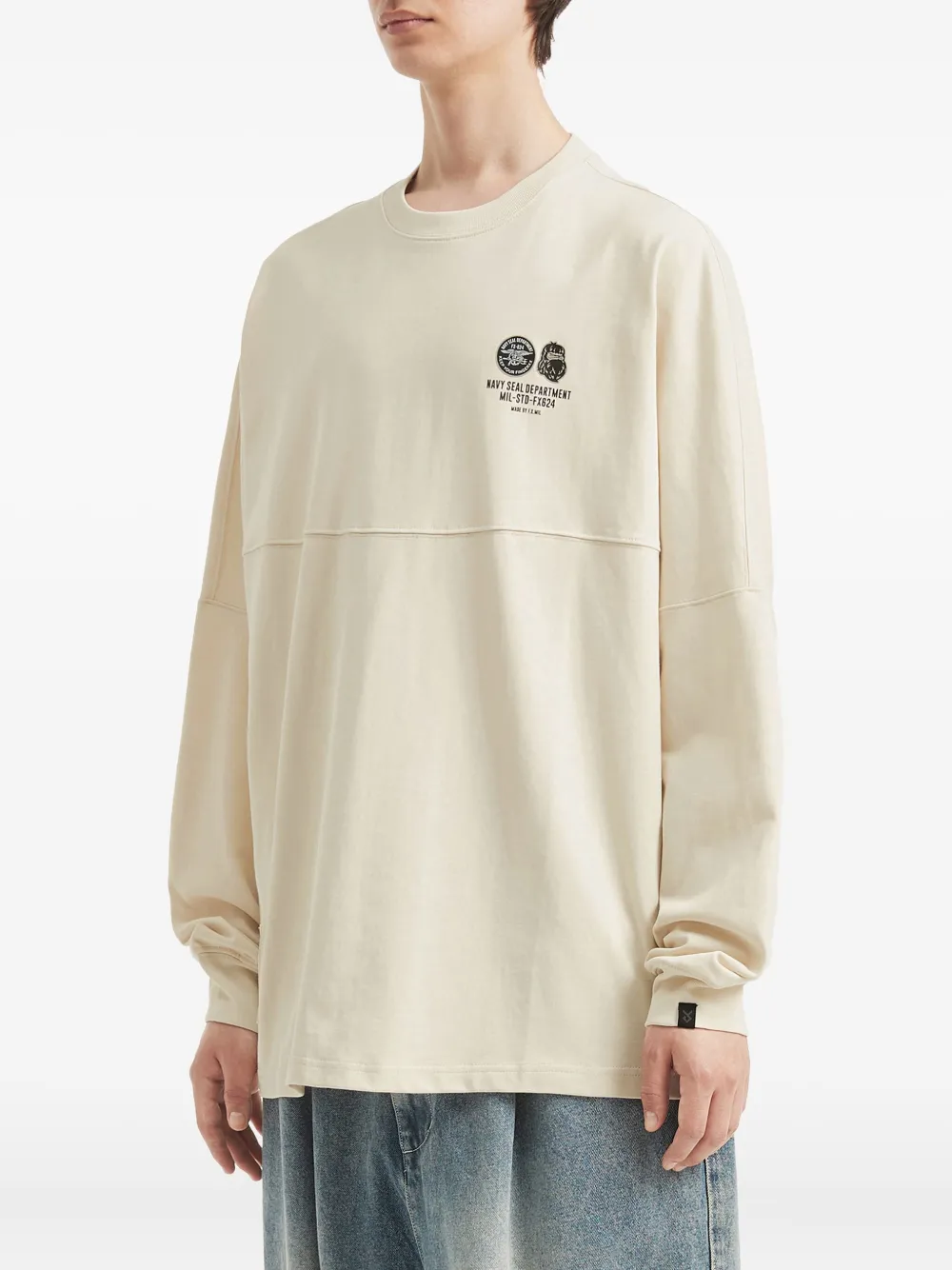 Fingercroxx Long-sleeve Top In Neutral