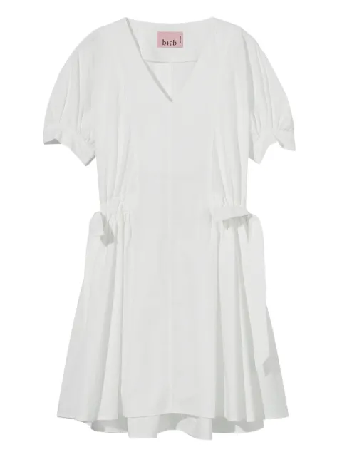 b+ab puff-sleeve V-neck mini dress
