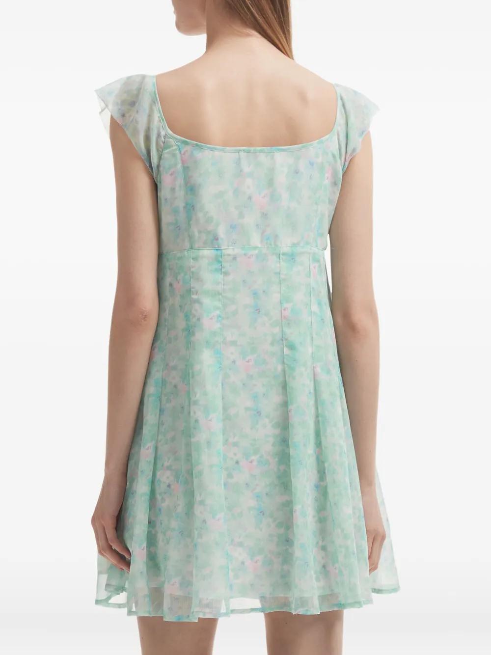 b+ab Mini-jurk met bloemenprint Groen