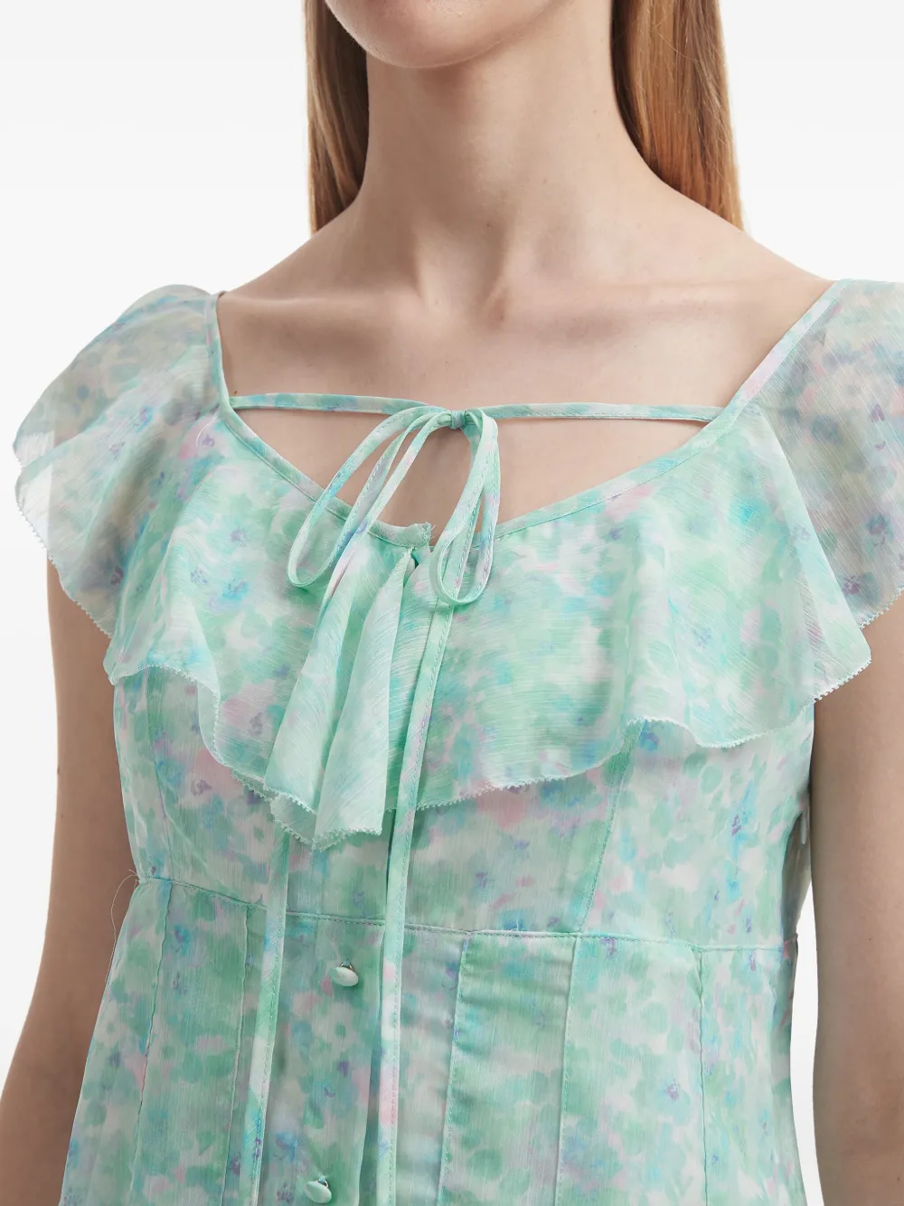 b+ab Mini-jurk met bloemenprint Groen