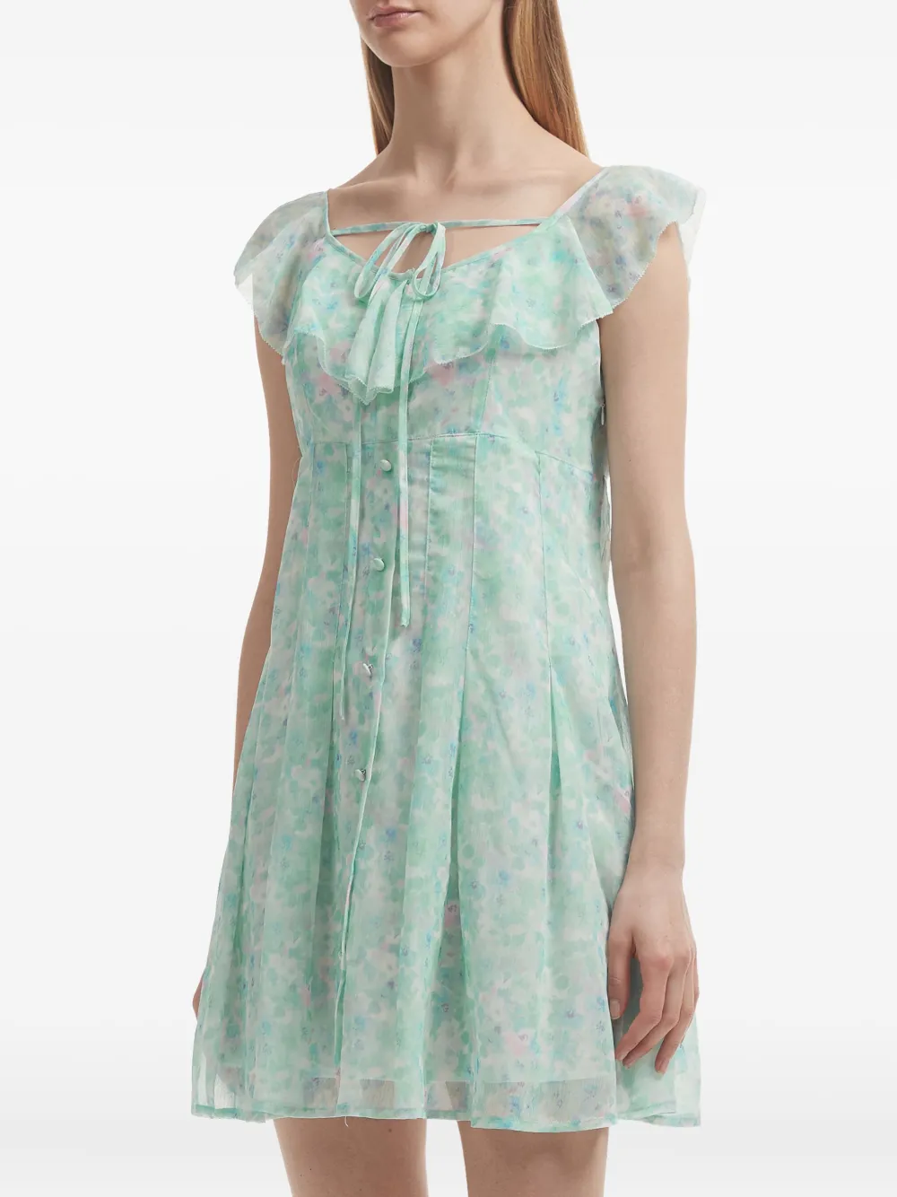 b+ab Mini-jurk met bloemenprint Groen