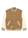 AAPE BY *A BATHING APE® logo-patch bomber jacket - Brown