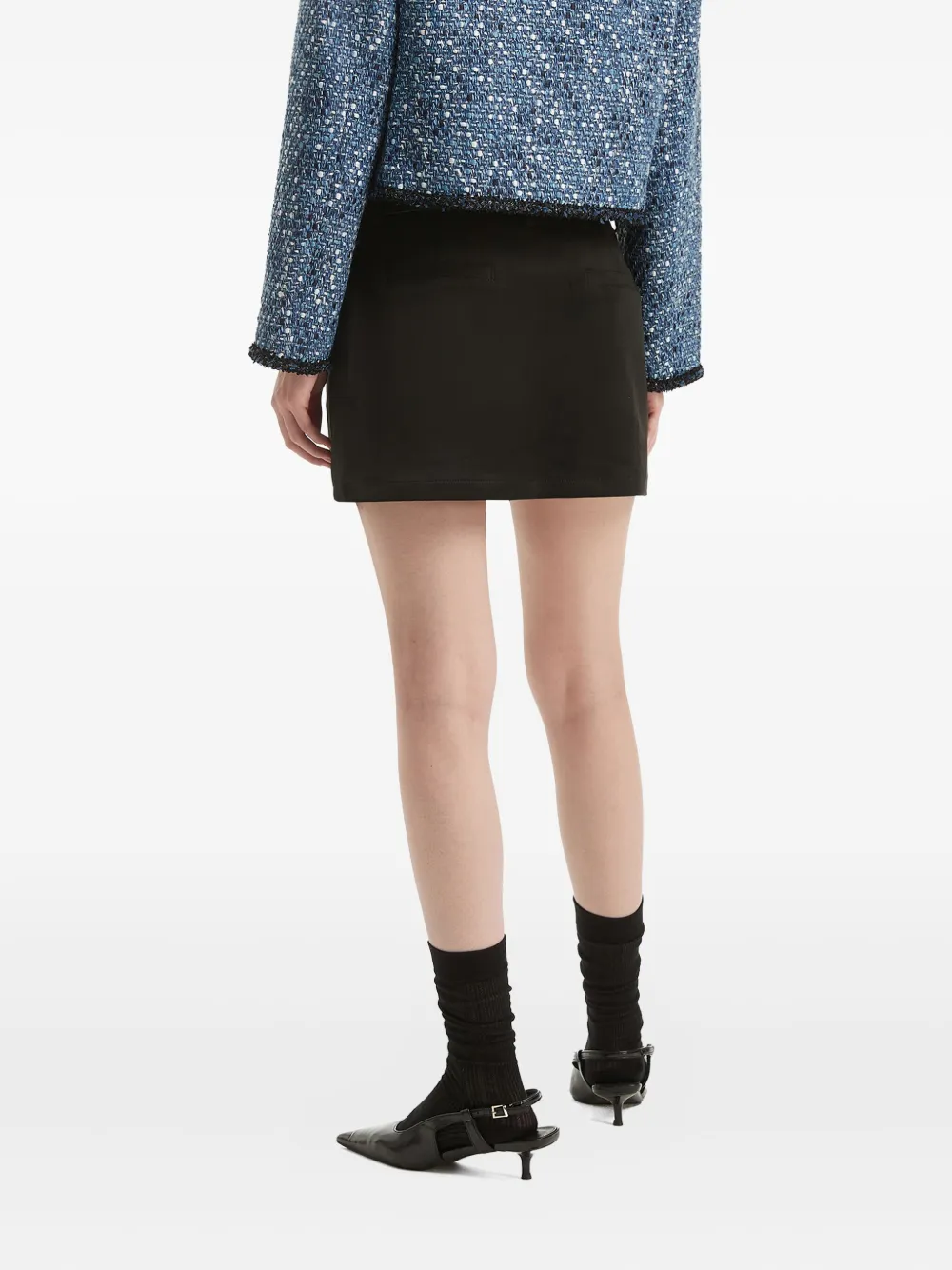 b+ab Mini-rok met zijzak en ceintuur Zwart