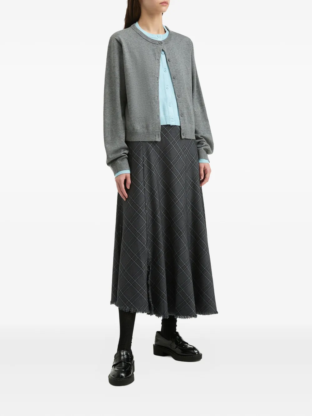 b+ab button-detailed cropped cardigan | Cardigans | Image 2