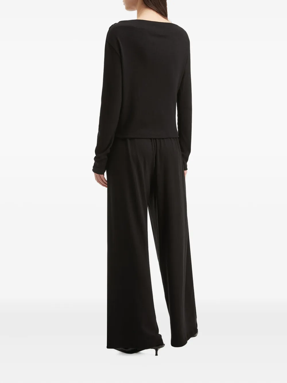 B+ab Draped Wide-leg Set In Black