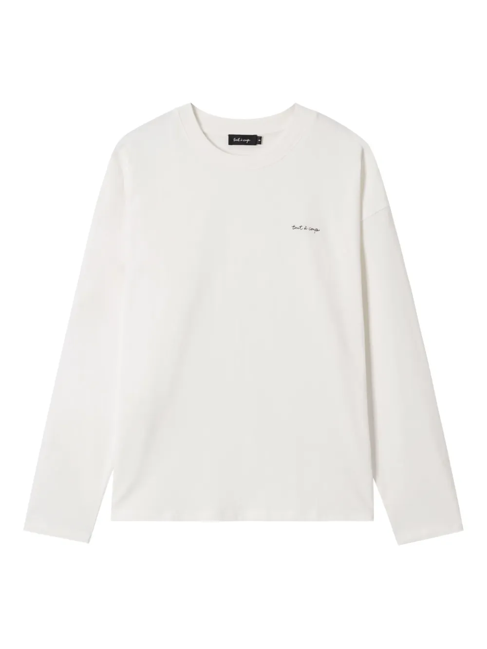 tout a coup ロゴ ロングTシャツ - ホワイト tout a coup ロゴ ロングTシャツ - ホワイト