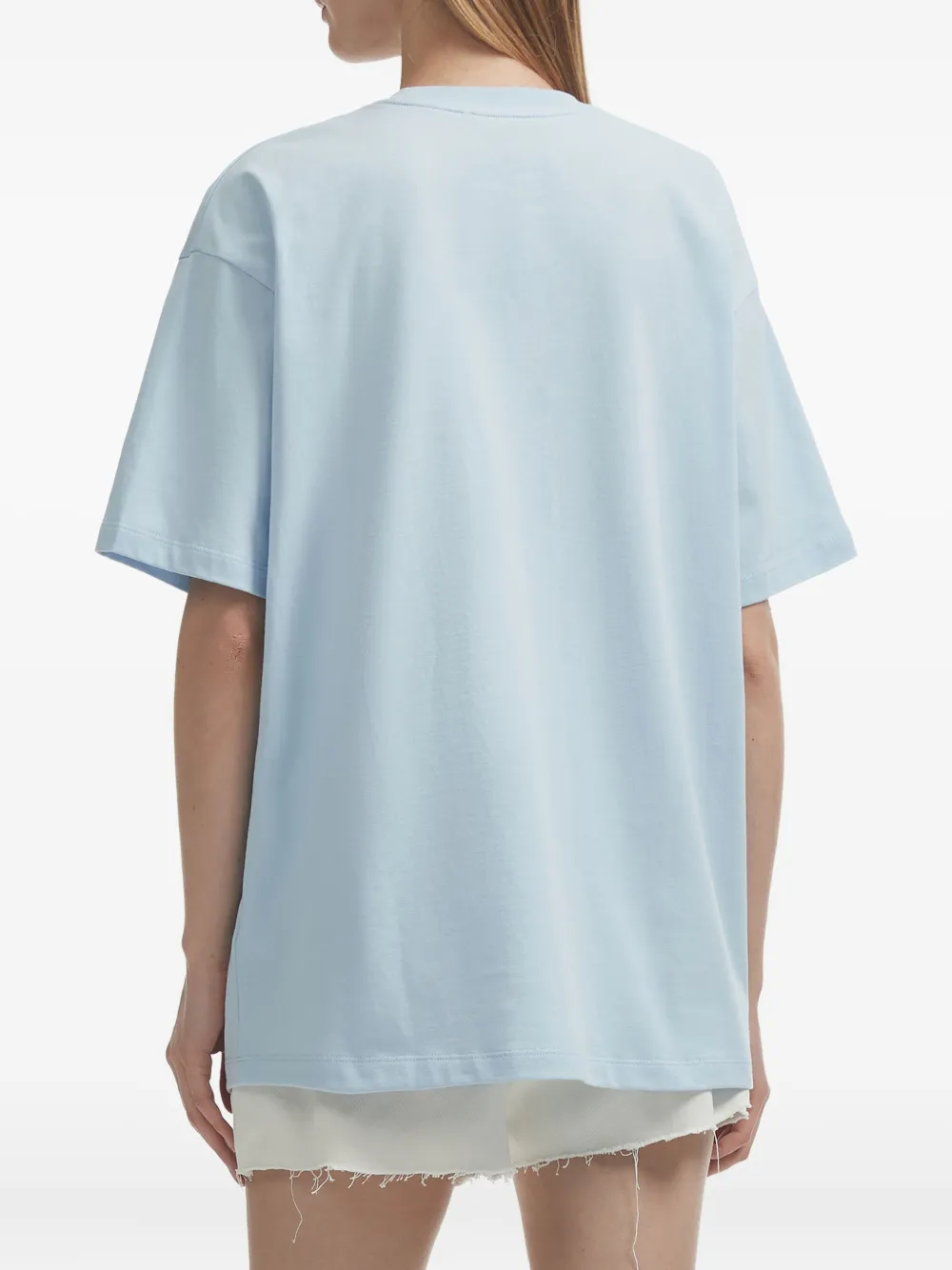 b+ab Katoenen T-shirt verfraaid met vlinder Blauw