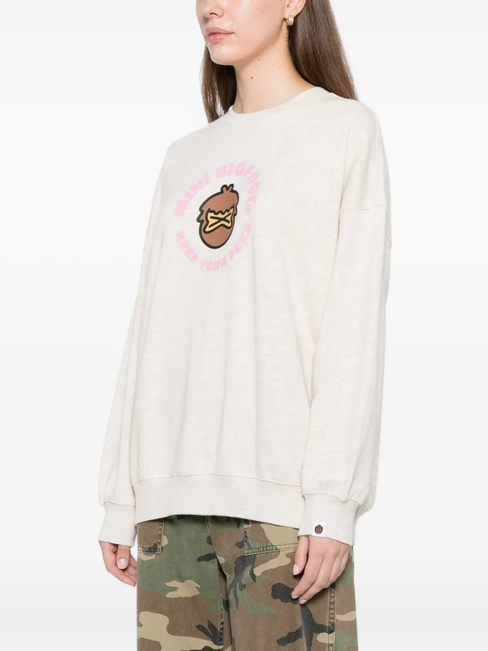 Fingercroxx Graphic-print Sweatshirt In Neutral