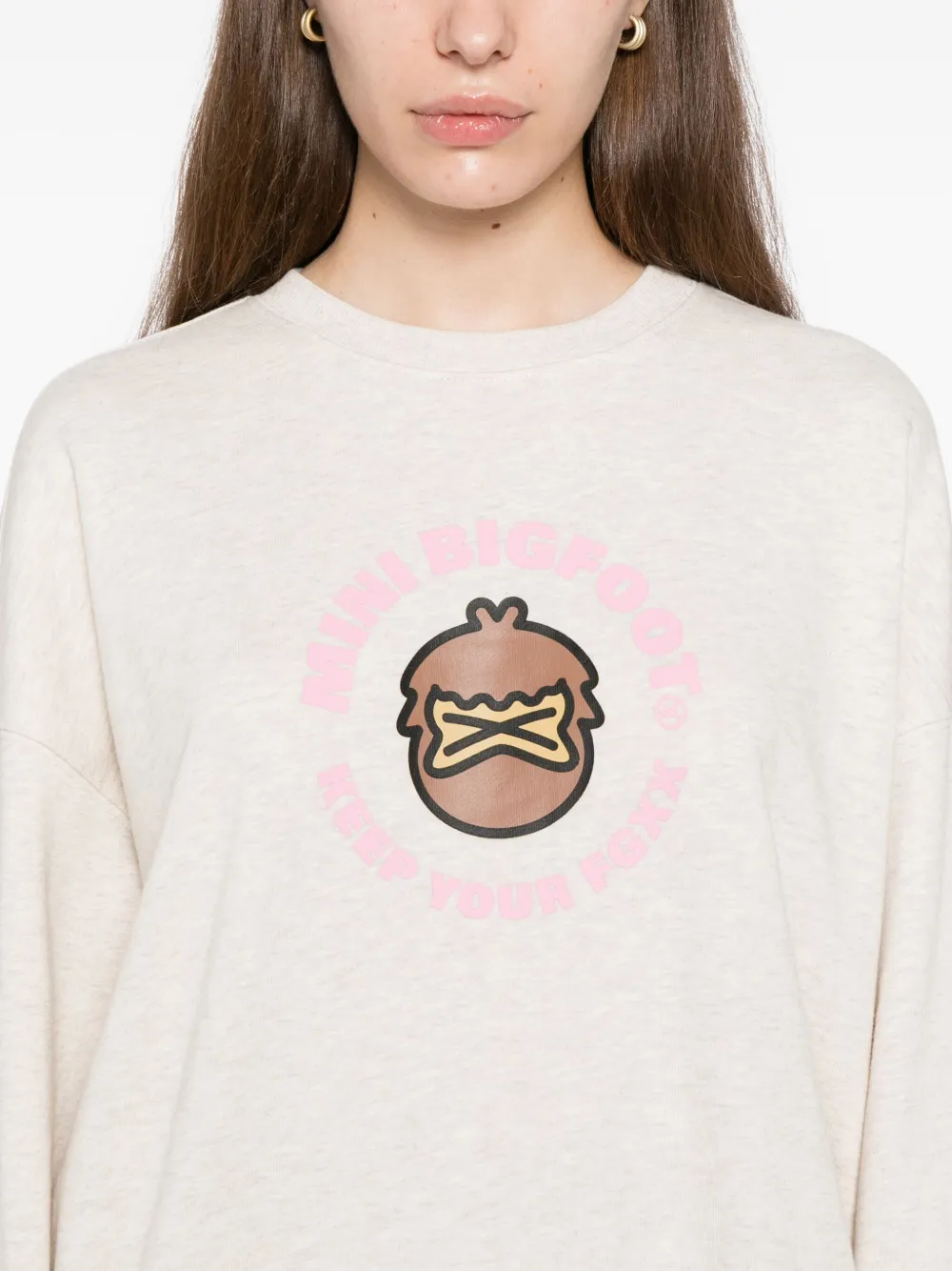Fingercroxx Graphic-print Sweatshirt In Neutral