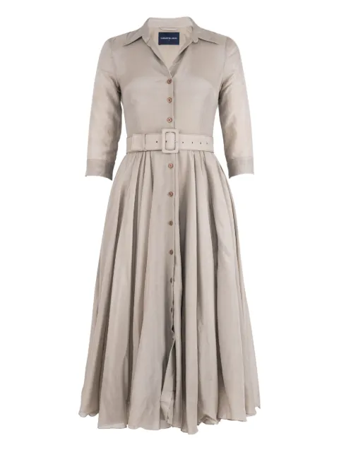 Samantha Sung Aster belted shirt midi dress
