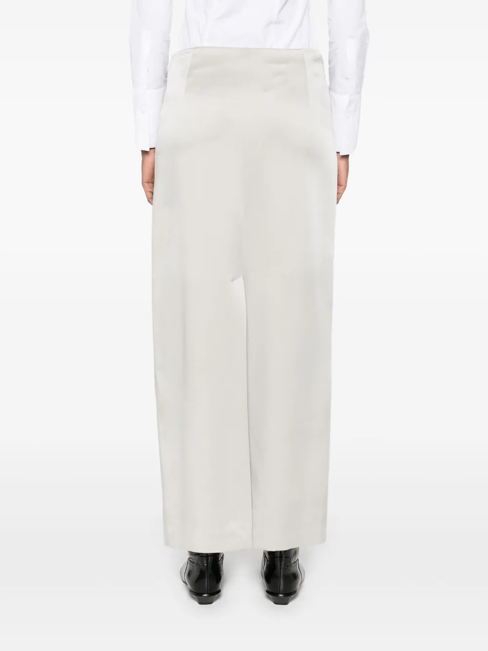 Brunello Cucinelli Straight-hem Midi Skirt In White