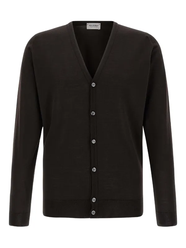 John Smedley ボタン カーディガン | ブラウン | FARFETCH JP