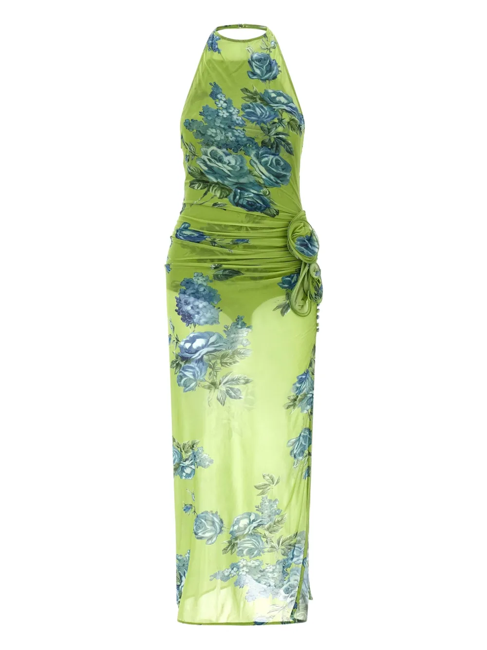 Magda Butrym floral-print side-slit midi dress | Green | Image 1