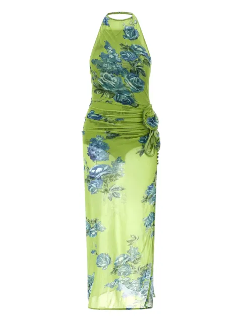 Magda Butrym floral-print side-slit midi dress
