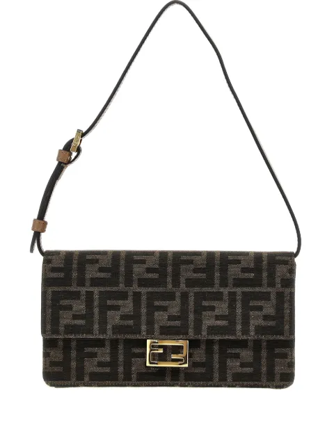 FENDI FF Baguette jacquard flap wallet
