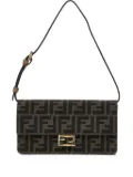 FENDI FF Baguette jacquard flap wallet - Brown