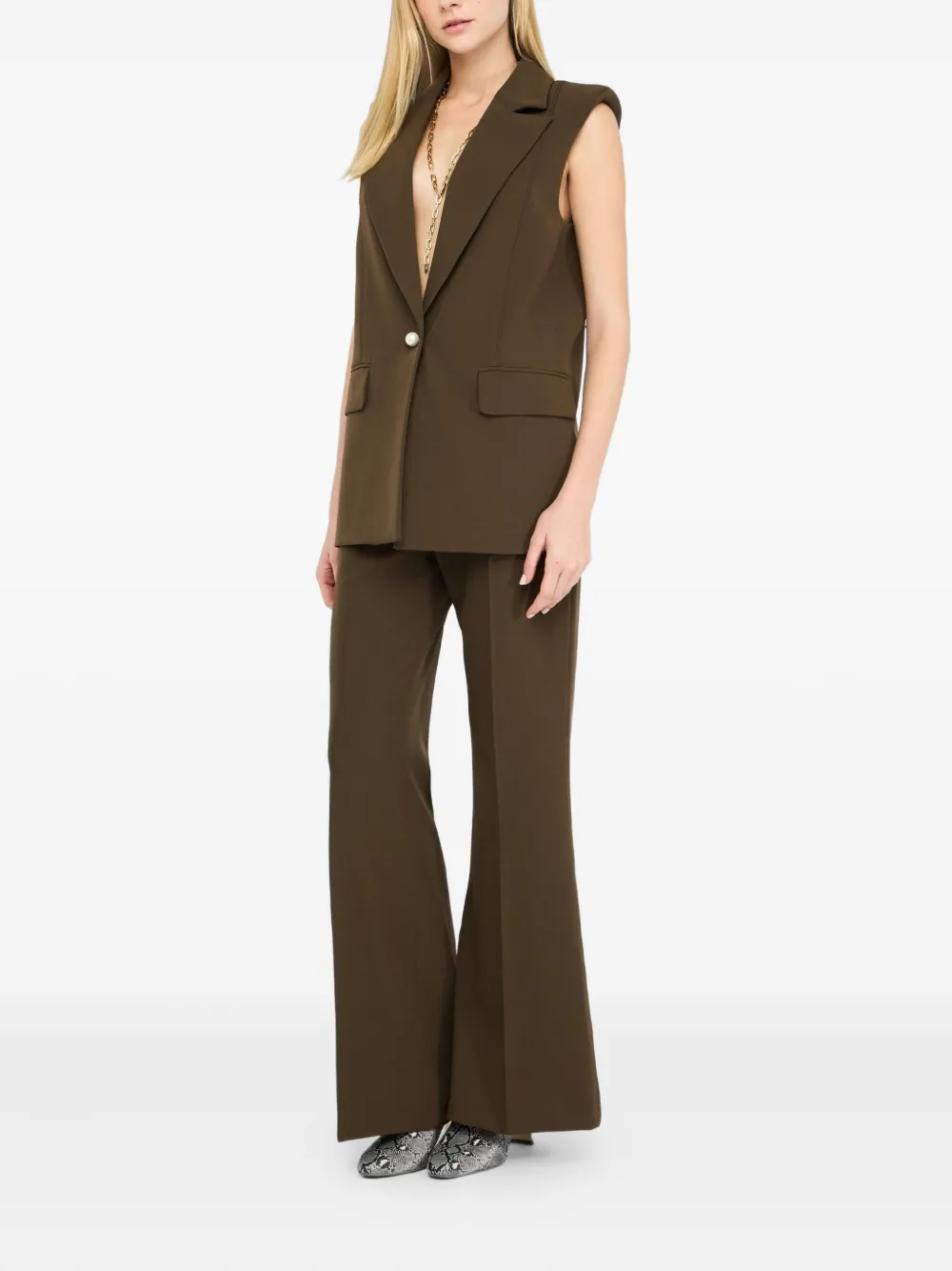 LIU JO pearl-embellishment waistcoat | 马甲 | Image 2