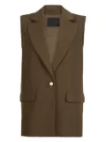 LIU JO pearl-embellishment waistcoat - Brown