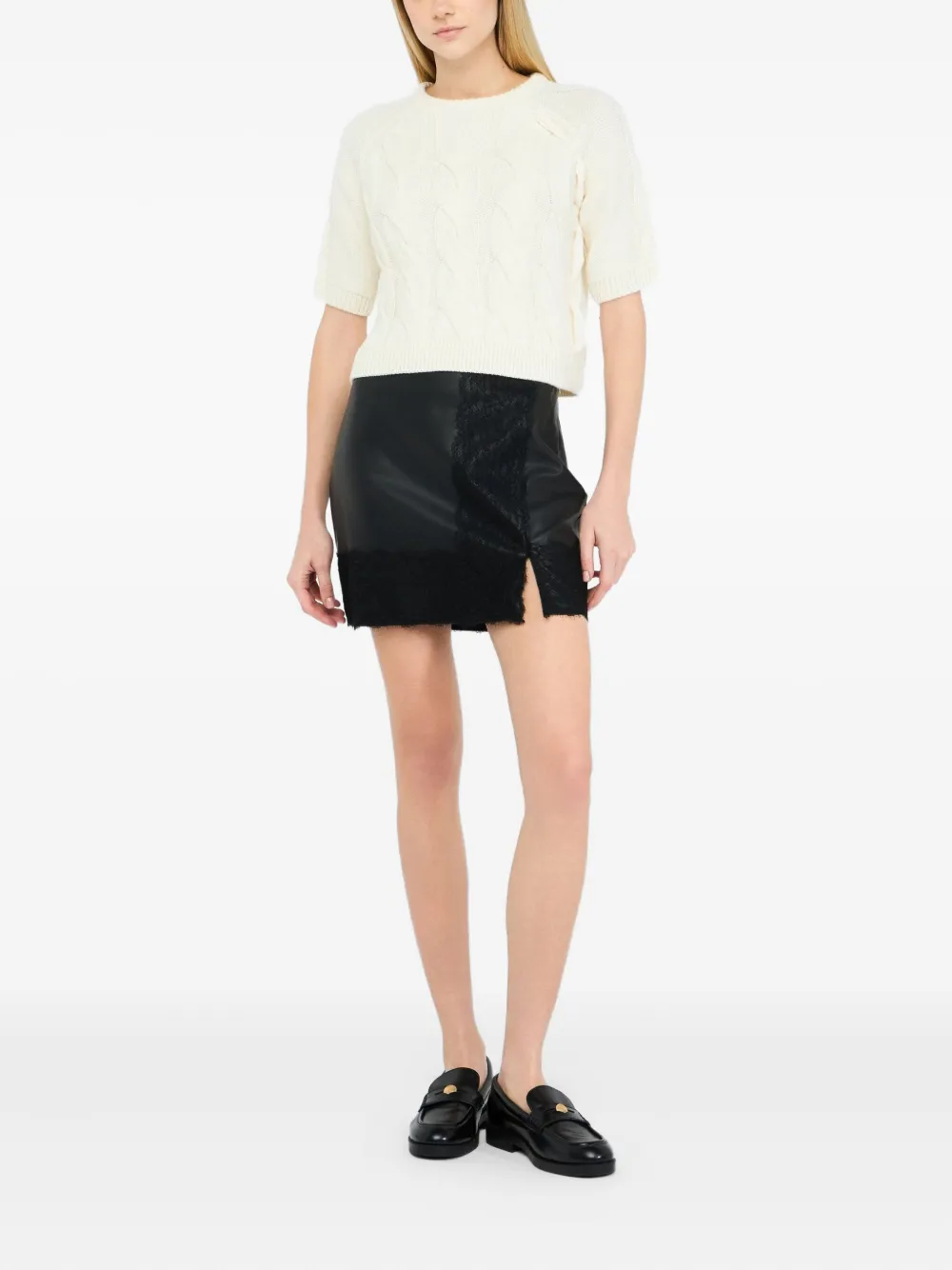 LIU JO cable-knit raglan-sleeve sweater | Knitted Sweaters | Image 2