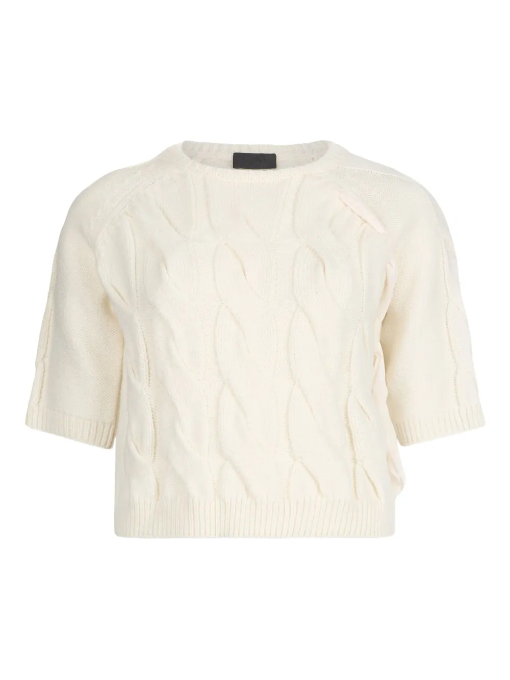 LIU JO cable-knit raglan-sleeve sweater | White | Image 1