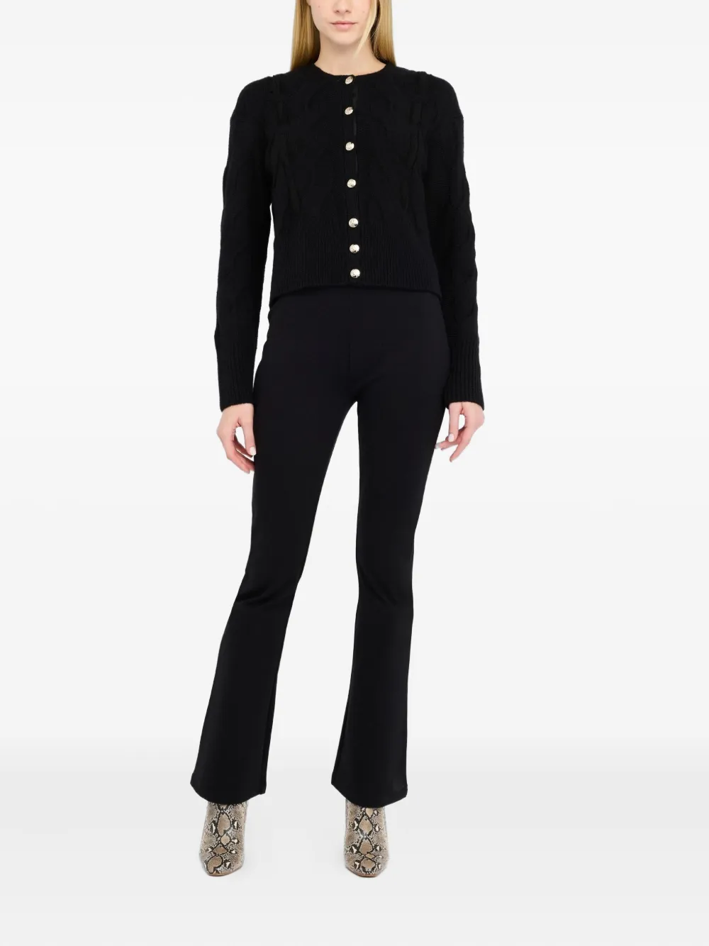 LIU JO cable-knit button-up cardigan | Cardigans | Image 2