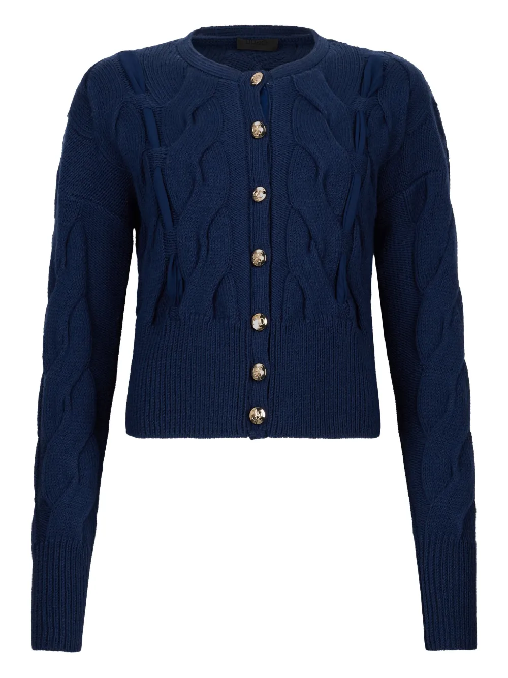 LIU JO cable-knit button cardigan | Blue | Image 1