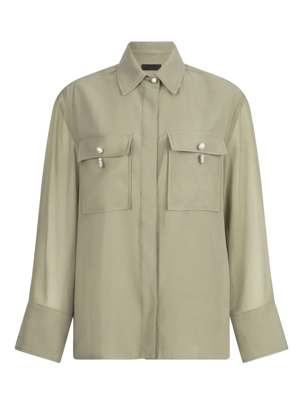 LIU JO camisa con detalles de perlas | verde | Image 1