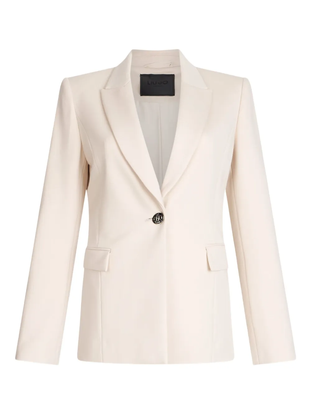 Liu •jo Blazer With Brooch Detail In Neutral