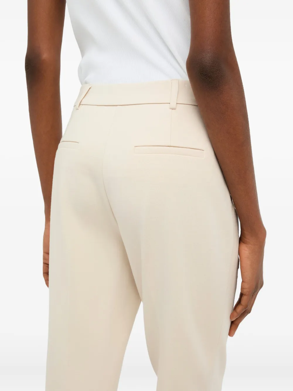 Liu •jo Cigarette Trousers In Neutral