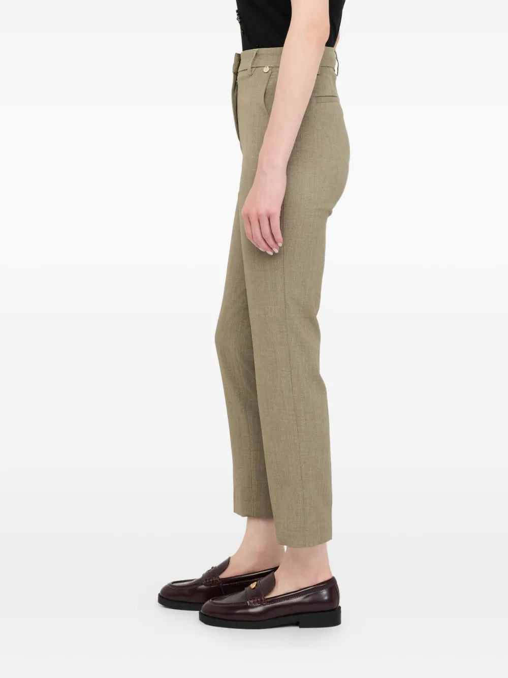 Liu •jo Cigarette Trousers In Neutral