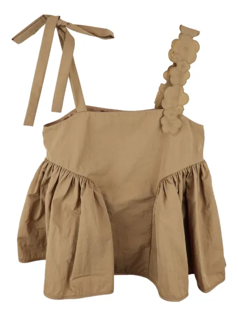 Cecilie Bahnsen ruffled flower-embellished top