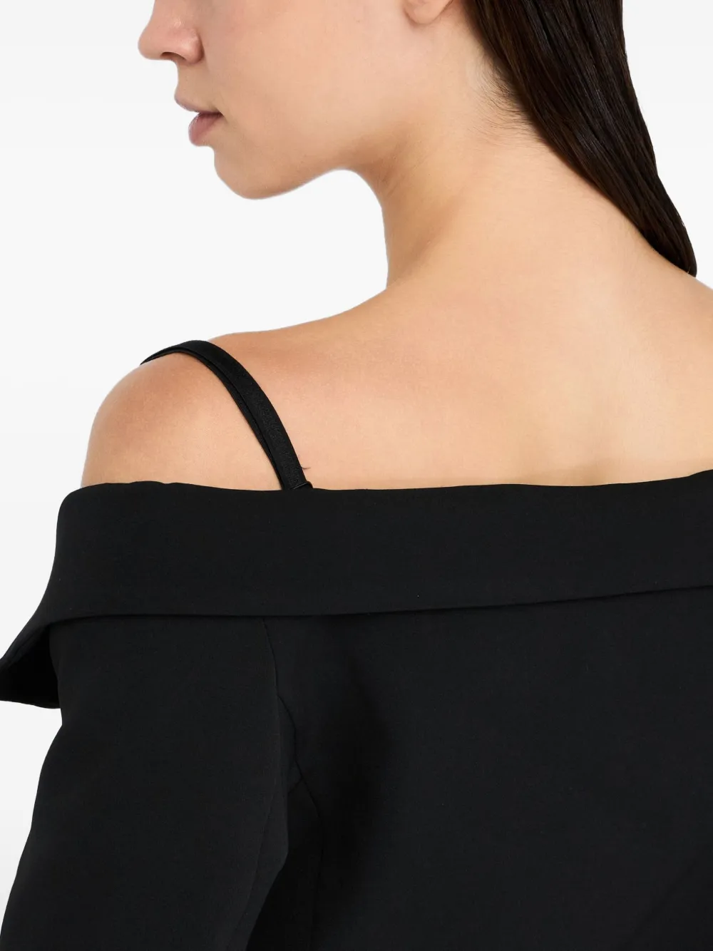 Liu •jo Off-the-shoulder Jacket In Black
