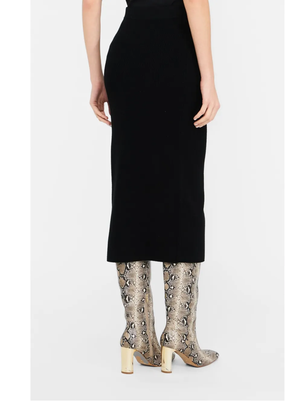 Liu •jo Long Mesh Skirt In Black