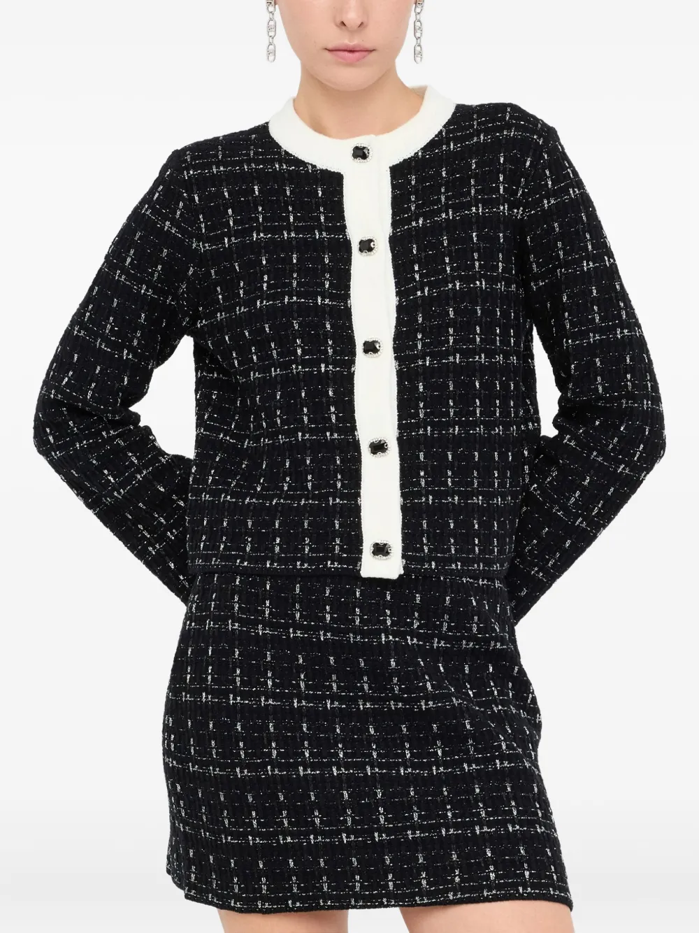 Liu •jo Wool Blend Jacket In Black