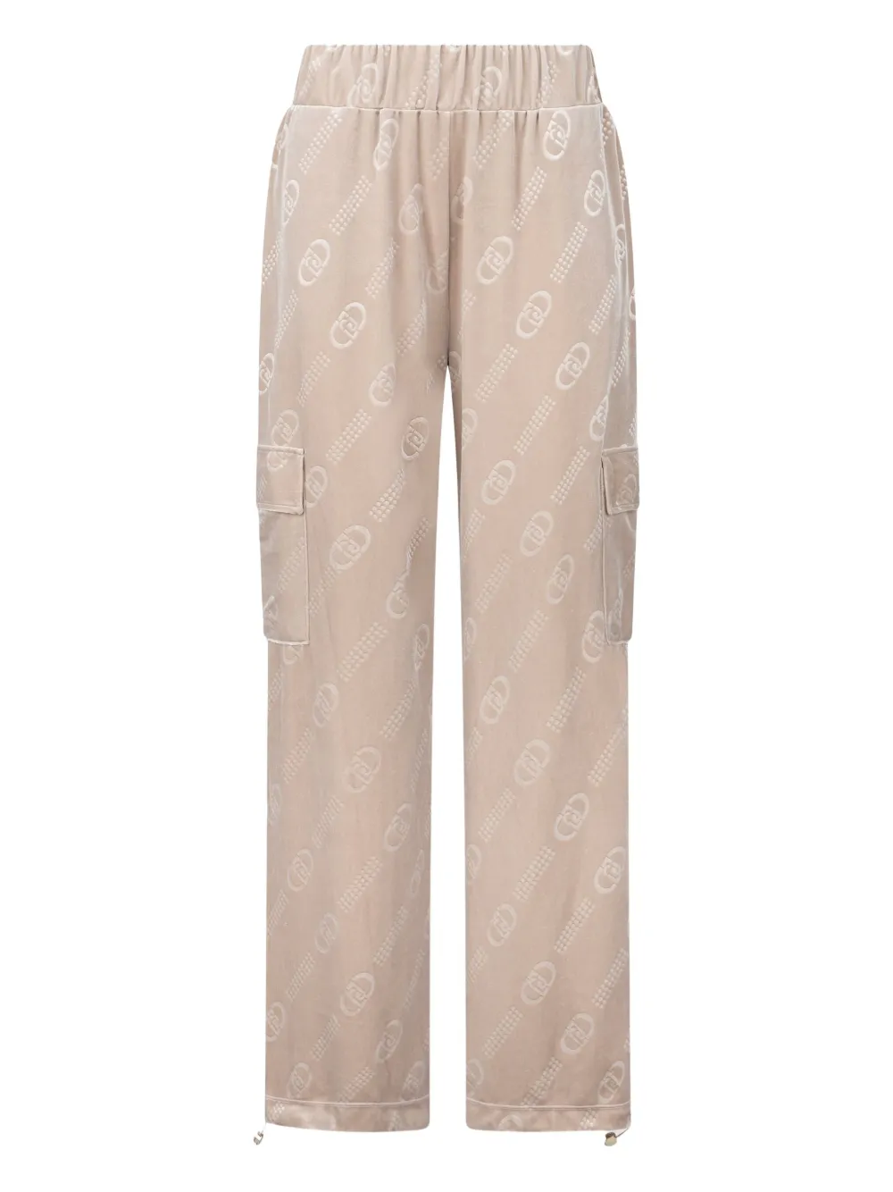 Liu •jo Logo-pattern Cargo Trousers In Neutral